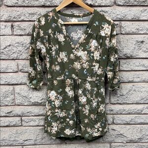O'Neill Olive Floral Blouse